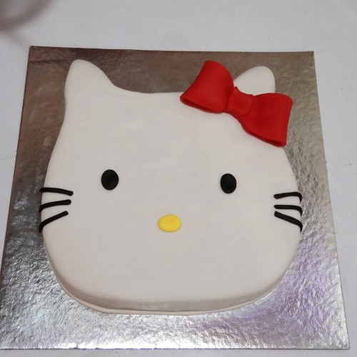 Hello Kitty Face Fondant Cake Delivery in Faridabad