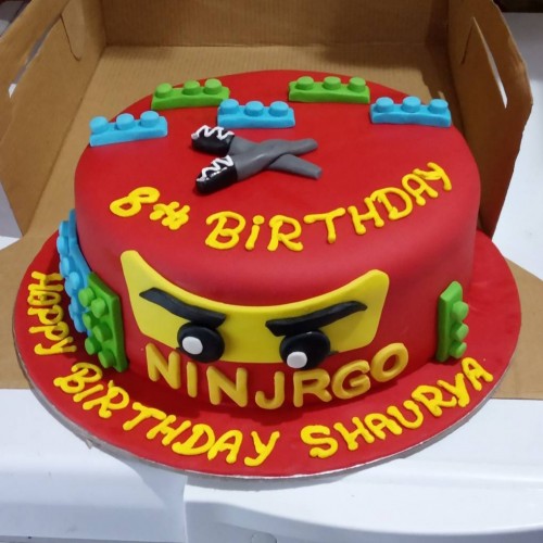 LEGO Ninjago Theme Fondant Cake Delivery in Faridabad