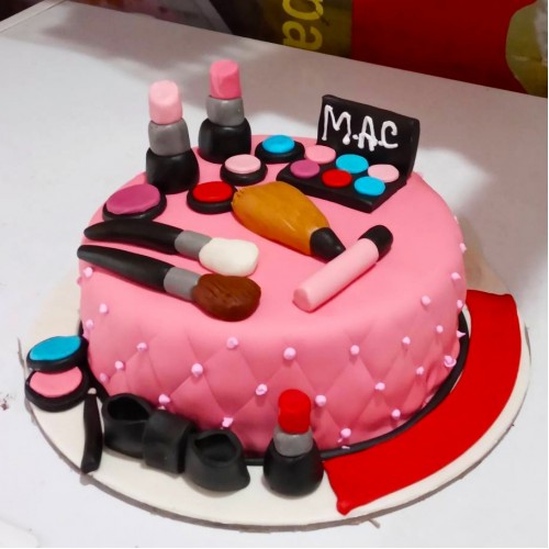 MAC Makeup Kit Fondant  Cake Delivery in Faridabad