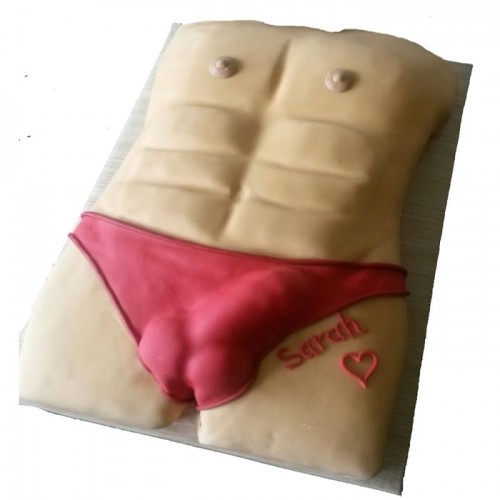 Man Torso Bachelor Party Cake Delivery in Faridabad