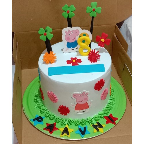 Peppa Pig Cream Cake Delivery in Faridabad