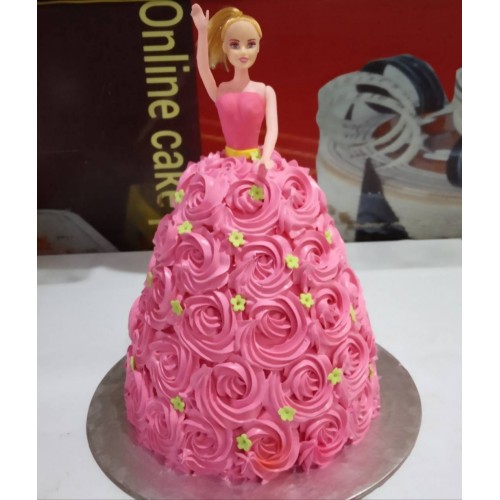 Pink Barbie Cake Delivery in Faridabad