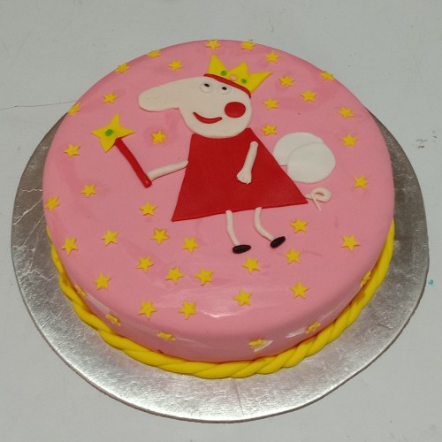 Pink Peppa Pig Angel Cake Delivery in Faridabad