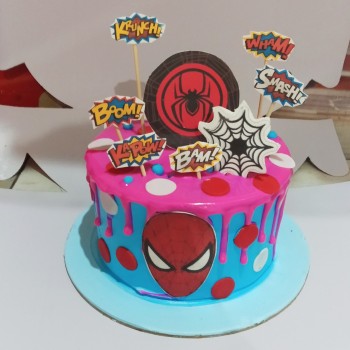 Spiderman Designer Pineapple Cream Cake Spiderman Designer Pineapple Cream Cake