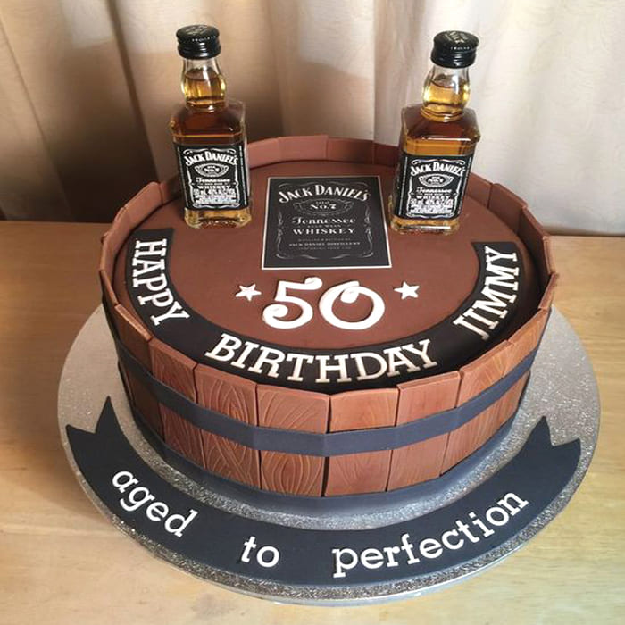 Faridabad Special: Online Jack Daniels 50th Birthday Cake Online Delivery in Faridabad